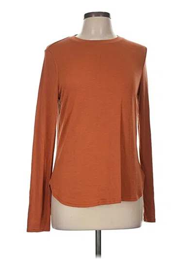 Pre-owned Banana Republic Long Sleeve T-shirt In Brown