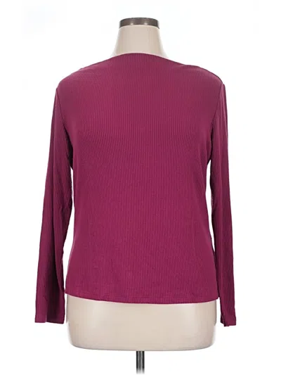 Pre-owned Banana Republic Long Sleeve T-shirt In Burgundy
