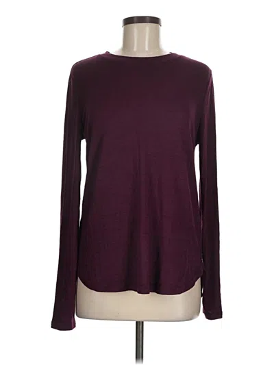 Pre-owned Banana Republic Long Sleeve T-shirt In Burgundy