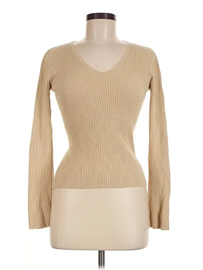 Pre-owned Banana Republic Long Sleeve T-shirt In Tan