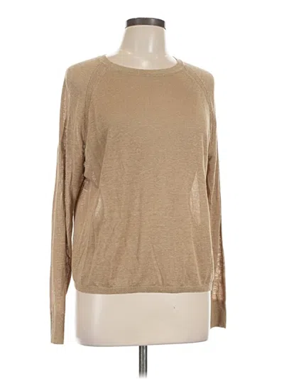 Pre-owned Banana Republic Long Sleeve T-shirt In Tan