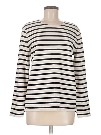 Pre-owned Banana Republic Long Sleeve T-shirt In White