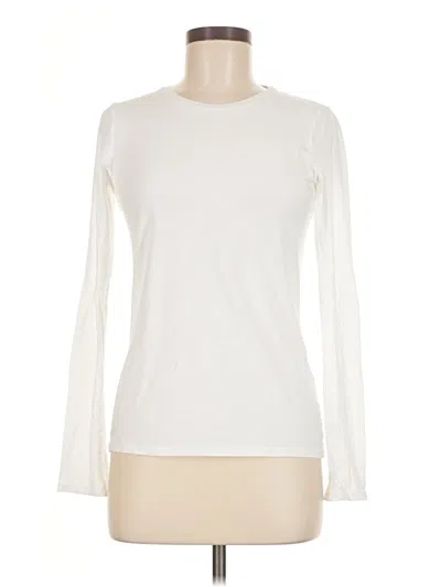 Pre-owned Banana Republic Long Sleeve T-shirt In White