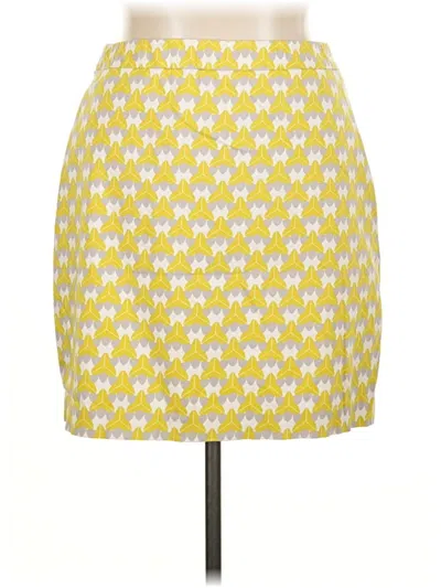 Pre-owned Banana Republic Milly Collection Casual Skirt In Yellow
