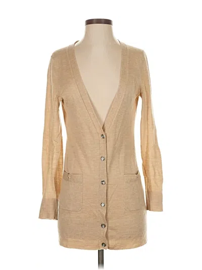 Pre-owned Banana Republic Monogram Cashmere Cardigan Sweater In Brown