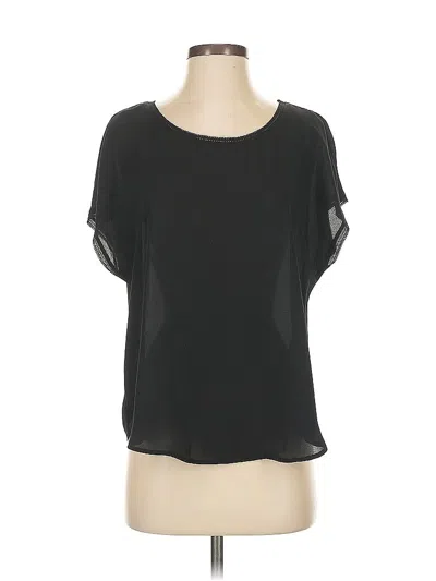 Pre-owned Banana Republic Short Sleeve Blouse In Black
