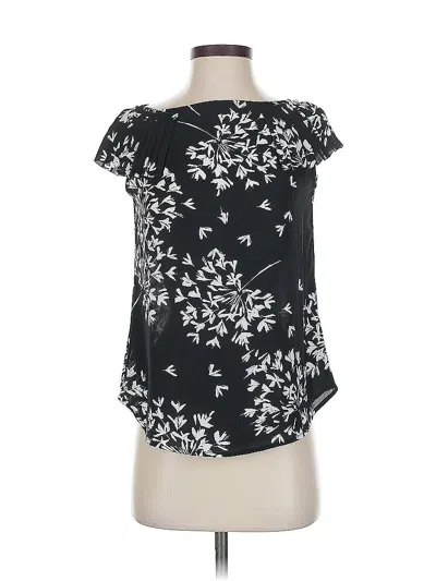 Pre-owned Banana Republic Short Sleeve Blouse In Black