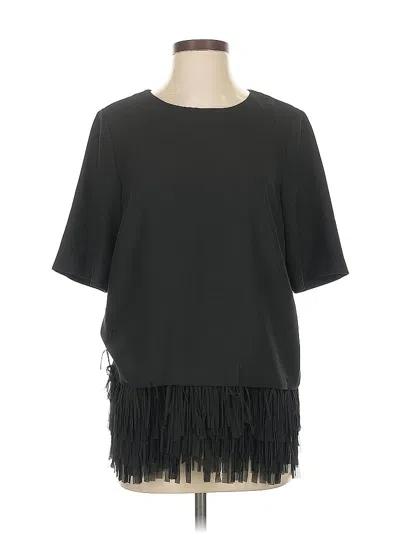 Pre-owned Banana Republic Short Sleeve Blouse In Black