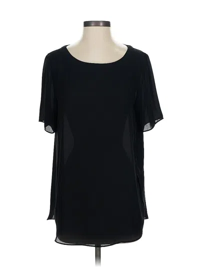 Pre-owned Banana Republic Short Sleeve Blouse In Black