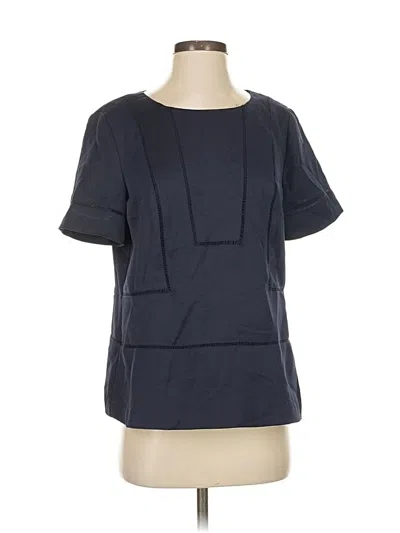 Pre-owned Banana Republic Short Sleeve Blouse In Black
