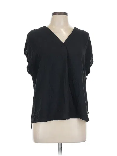 Pre-owned Banana Republic Short Sleeve Blouse In Black