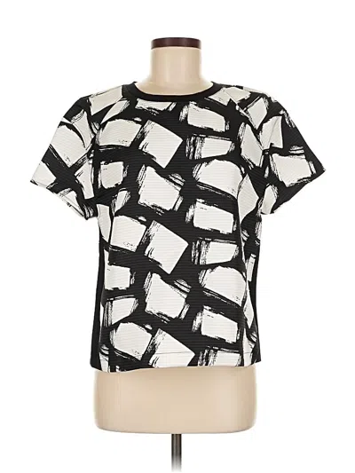 Pre-owned Banana Republic Short Sleeve Blouse In Black