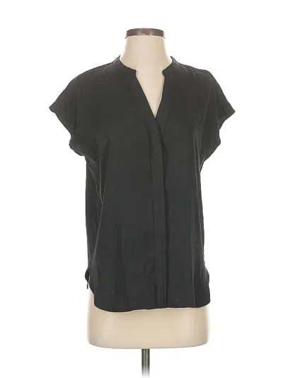 Pre-owned Banana Republic Short Sleeve Blouse In Black