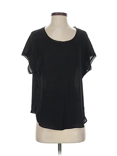 Pre-owned Banana Republic Short Sleeve Blouse In Black