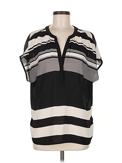 Pre-owned Banana Republic Short Sleeve Blouse In Black