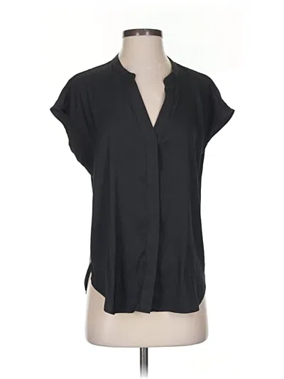 Pre-owned Banana Republic Short Sleeve Blouse In Black