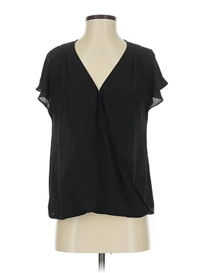 Pre-owned Banana Republic Short Sleeve Blouse In Black