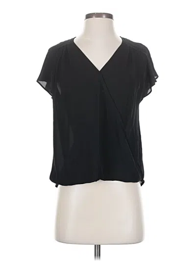 Pre-owned Banana Republic Short Sleeve Blouse In Black