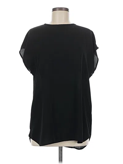 Pre-owned Banana Republic Short Sleeve Blouse In Black
