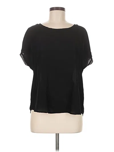 Pre-owned Banana Republic Short Sleeve Blouse In Black
