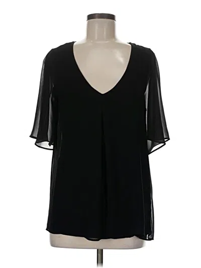 Pre-owned Banana Republic Short Sleeve Blouse In Black