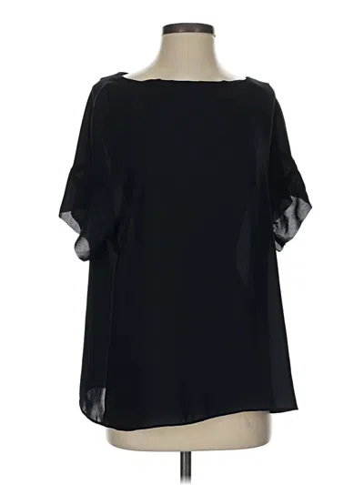 Pre-owned Banana Republic Short Sleeve Blouse In Black