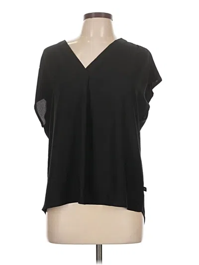 Pre-owned Banana Republic Short Sleeve Blouse In Black