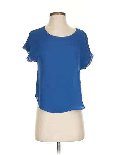Pre-owned Banana Republic Short Sleeve Blouse In Blue