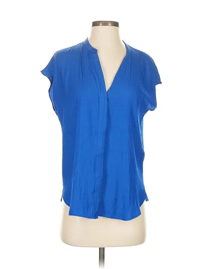 Pre-owned Banana Republic Short Sleeve Blouse In Blue