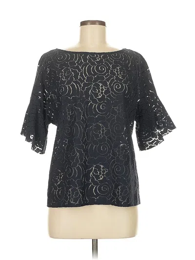 Pre-owned Banana Republic Short Sleeve Blouse In Blue