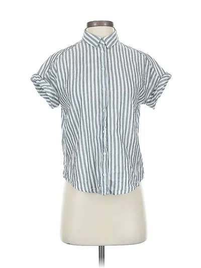 Pre-owned Banana Republic Short Sleeve Blouse In Blue