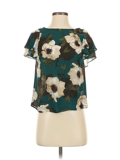 Pre-owned Banana Republic Short Sleeve Blouse In Blue