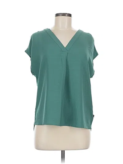 Pre-owned Banana Republic Short Sleeve Blouse In Blue