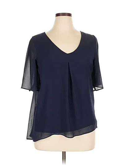 Pre-owned Banana Republic Short Sleeve Blouse In Blue