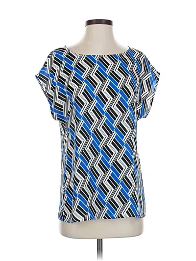 Pre-owned Banana Republic Short Sleeve Blouse In Blue