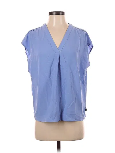 Pre-owned Banana Republic Short Sleeve Blouse In Blue