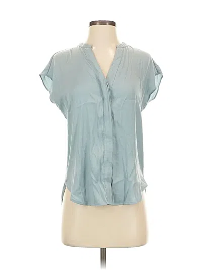 Pre-owned Banana Republic Short Sleeve Blouse In Blue
