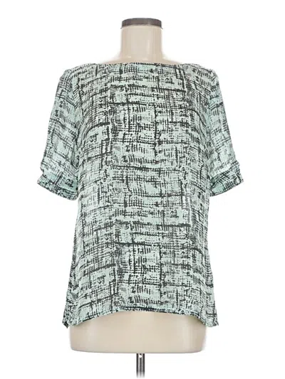 Pre-owned Banana Republic Short Sleeve Blouse In Blue