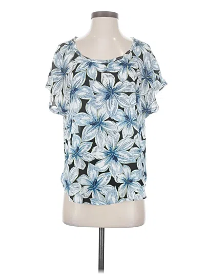 Pre-owned Banana Republic Short Sleeve Blouse In Blue