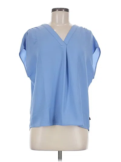Pre-owned Banana Republic Short Sleeve Blouse In Blue