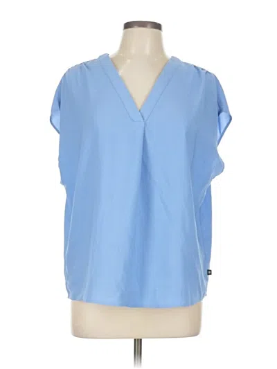 Pre-owned Banana Republic Short Sleeve Blouse In Blue