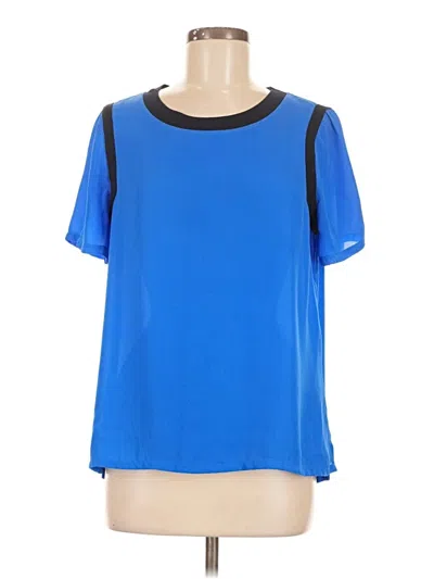 Pre-owned Banana Republic Short Sleeve Blouse In Blue