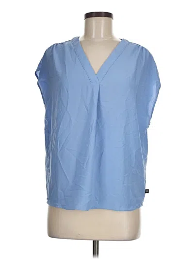 Pre-owned Banana Republic Short Sleeve Blouse In Blue