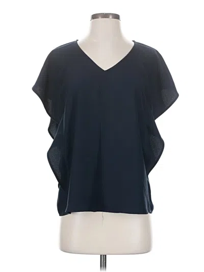 Pre-owned Banana Republic Short Sleeve Blouse In Blue
