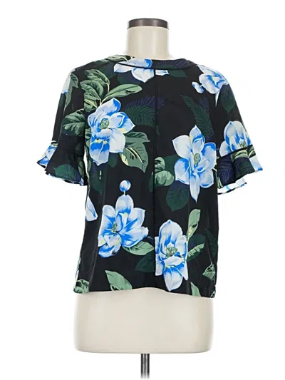 Pre-owned Banana Republic Short Sleeve Blouse In Blue