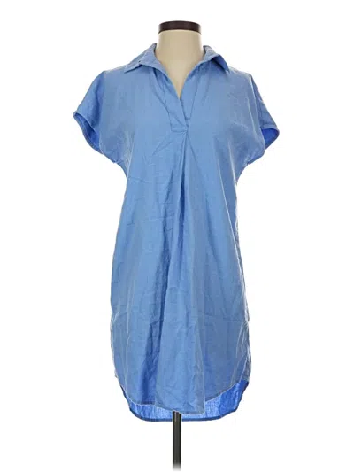 Pre-owned Banana Republic Short Sleeve Blouse In Blue