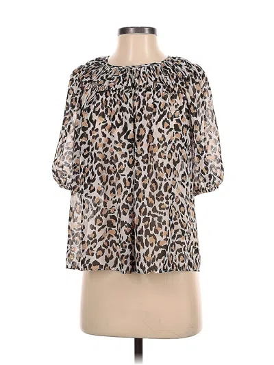 Pre-owned Banana Republic Short Sleeve Blouse In Brown