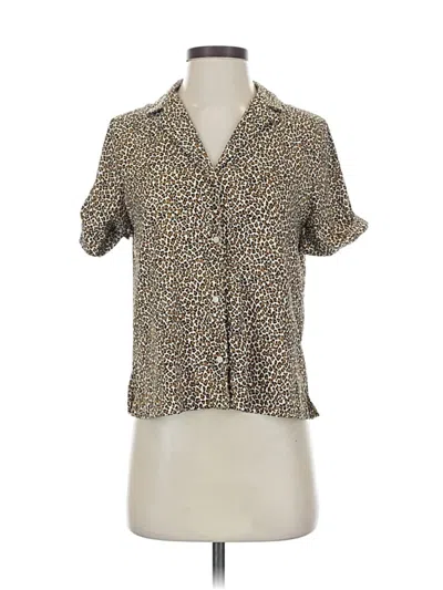 Pre-owned Banana Republic Short Sleeve Blouse In Brown