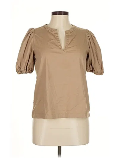 Pre-owned Banana Republic Short Sleeve Blouse In Brown