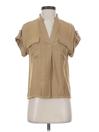 Pre-owned Banana Republic Short Sleeve Blouse In Brown